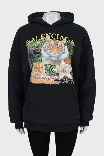 Oversized reversible hoodie