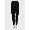 Cropped wool trousers with creases