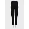 Cropped wool trousers with creases