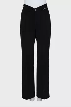 V-waist palazzo pants