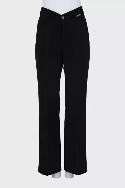V-waist palazzo pants