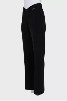 V-waist palazzo pants