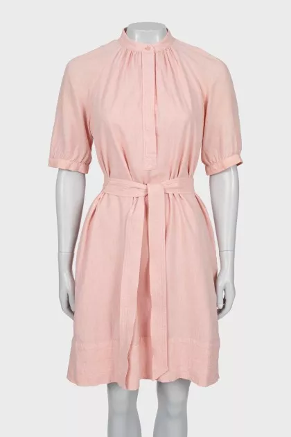Short Sleeve Dress with Belt