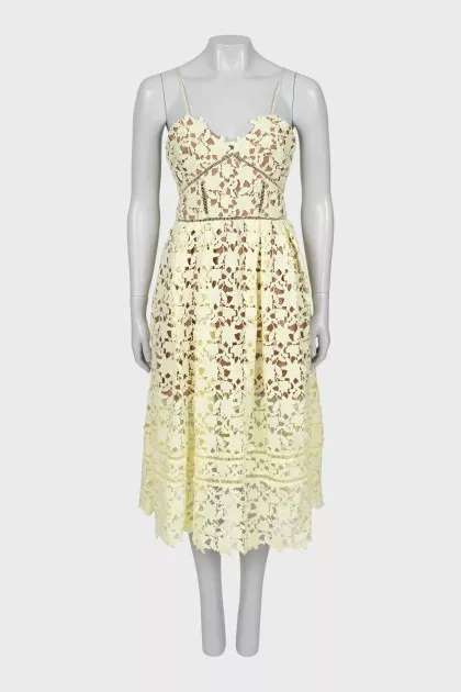 Midi dress with straps
