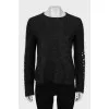 Loose sweater with embroidery on the sleeves