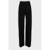 High waisted palazzo trousers with creases