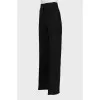 High waisted palazzo trousers with creases