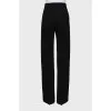 High waisted palazzo trousers with creases