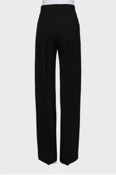 High waisted palazzo trousers with creases