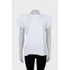White T-shirt with accent shoulders