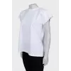 White T-shirt with accent shoulders