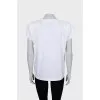 White T-shirt with accent shoulders
