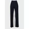 Two-tone wool trousers