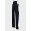 Two-tone wool trousers