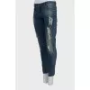 Blue jeans boyfriend cut fit