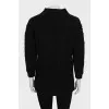 Textured sweater decorated with rhinestones