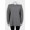 Oversized cashmere hoodie