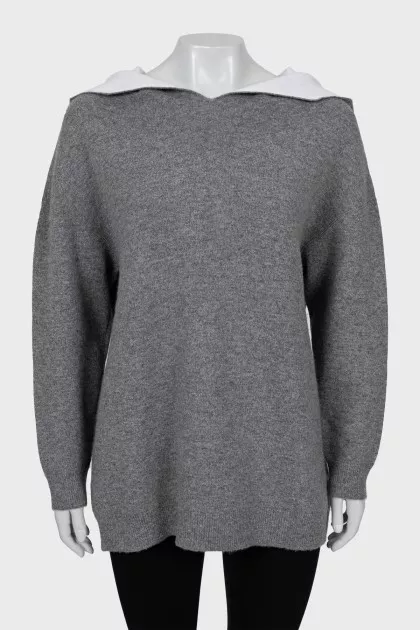 Oversized cashmere hoodie