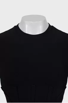 Slim fit black t-shirt with tag