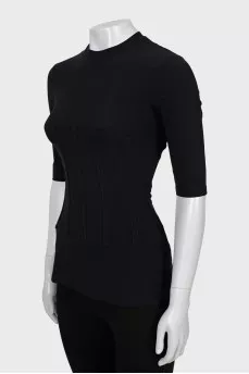 Slim fit black t-shirt with tag