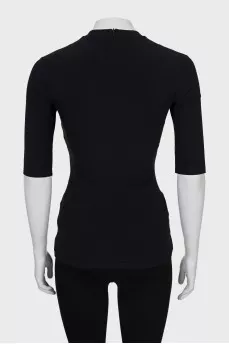 Slim fit black t-shirt with tag