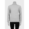 Grey wool and cashmere turtleneck
