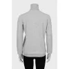 Grey wool and cashmere turtleneck