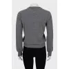 Wool sweater with embroidered logo