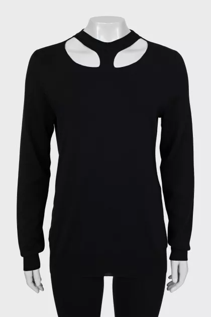 Black jumper with cutouts