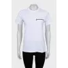 White T-shirt decorated with lightning