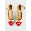 Beige suede stiletto heels