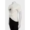 T-shirt with print and drape