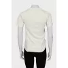 T-shirt with print and drape