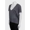 Translucent T-shirt with patch pocket