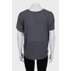 Translucent T-shirt with patch pocket