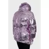 Oversized down jacket with belt