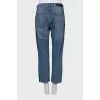 Tapered jeans with stripes