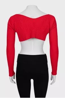 Ribbed top with gold logo