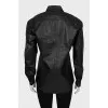 Leather shirt with fitted cut