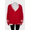 Oversized V-neck sweater