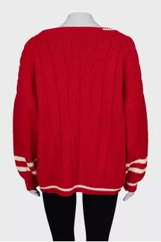 Oversized V-neck sweater
