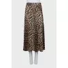 Silk skirt in animal print