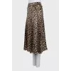 Silk skirt in animal print