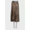 Silk skirt in animal print
