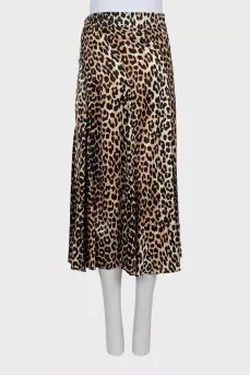 Silk skirt in animal print