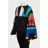 Knitted sweater with slits on the sleeves