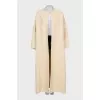 Beige loose fit cardigan