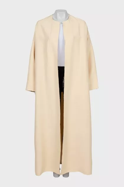 Beige loose fit cardigan
