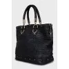 Quilted Print Tote Bag