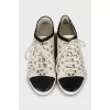 Sneakers with perforated leather